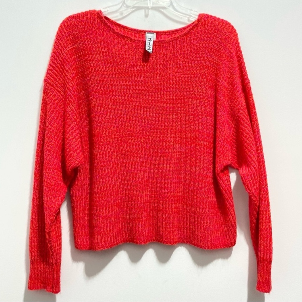 212 Collection New York Women’s Red Knit Cropped Sweater